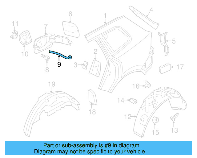 Drain Hose 7P0-809-937 - View 3