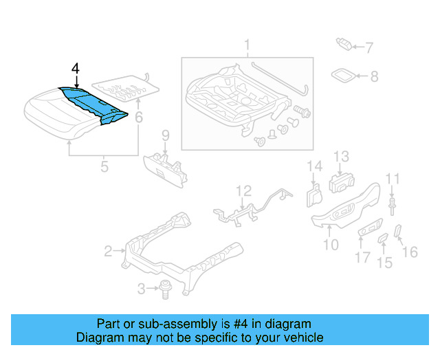Seat Cushion Pad 7P6-881-375-M - View 3