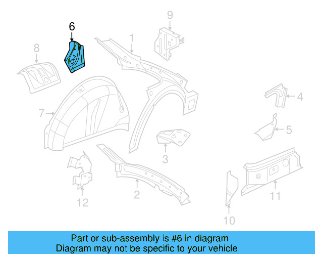 Pillar Reinforced 5C5-810-418-A - View 4