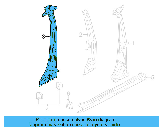 Inner Center Pillar 7P0-809-444 - View 2