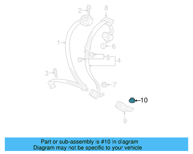 Retractor Assembly Upper Bolt N-989-243-01 - View 2