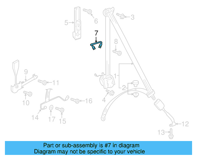 Seat Belt Guide 5G0-857-817 - View 4