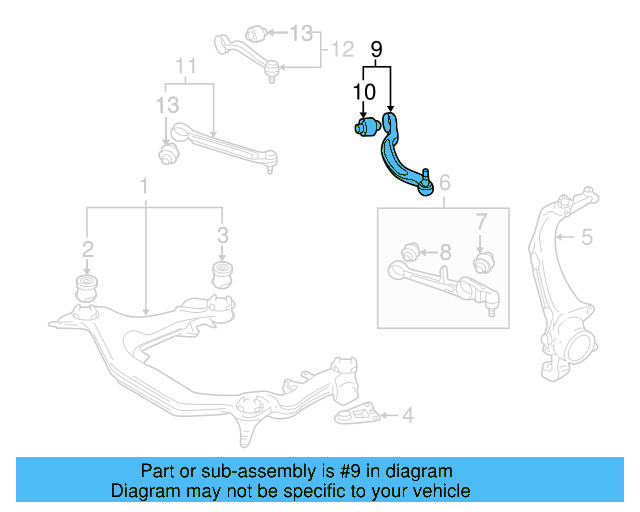 Rear Lower Control Arm 8E0-407-694-AG - View 3