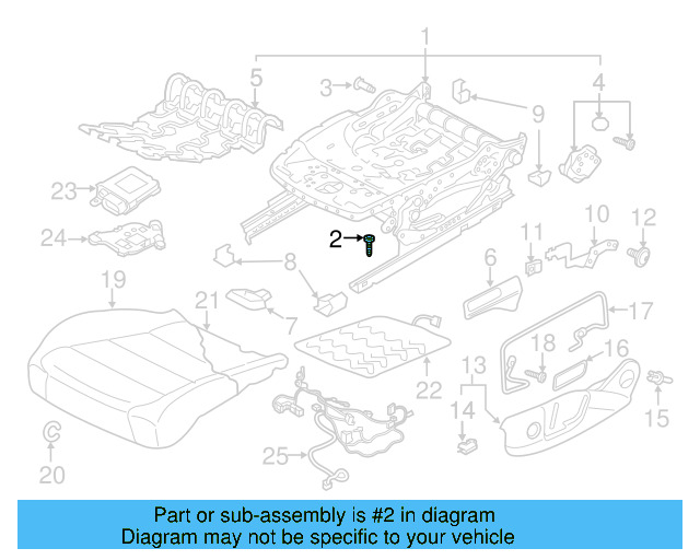 Seat Back Frame Lock Bolt WHT-002-796-B - View 51