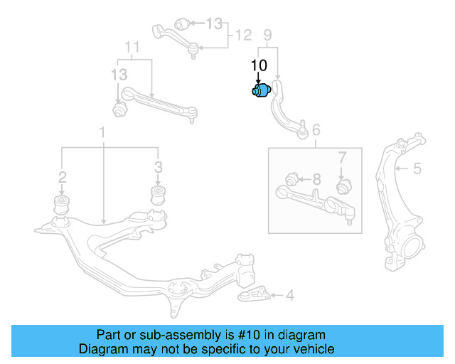 Rear Lower Control Arm Bushing 4D0-407-183-AC - View 6