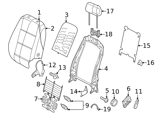 Seat Back Frame Lock Bolt WHT-002-796-B - View 40