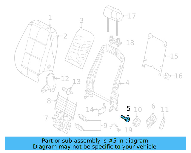 Seat Back Frame Lock Bolt WHT-002-796-B - View 22