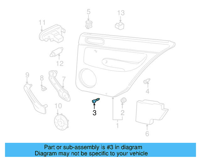 Door Trim Panel Screw N-908-298-03 - View 18