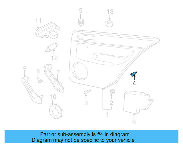 Door Trim Panel Nut N-105-168-01 - View 4