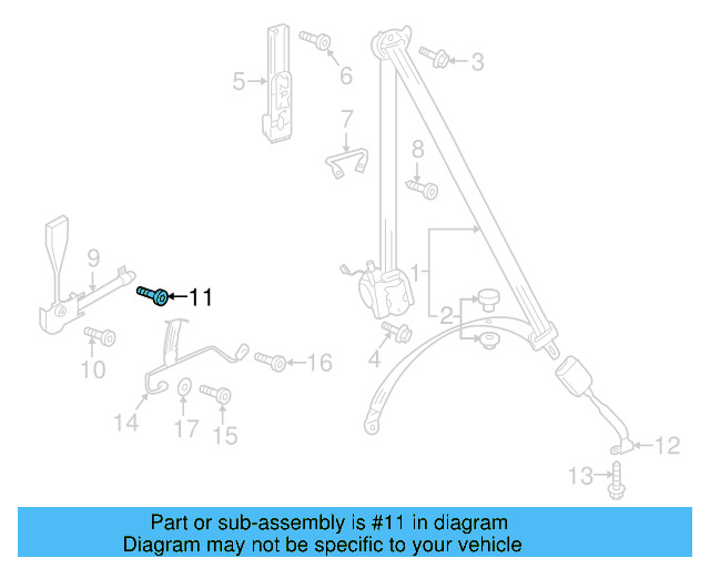 Tensioner Rear Bolt N-912-154-01 - View 3