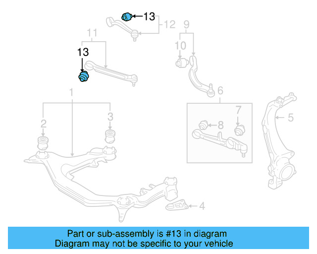 Rear Upper Control Arm Bushing 4B0-407-515 - View 3
