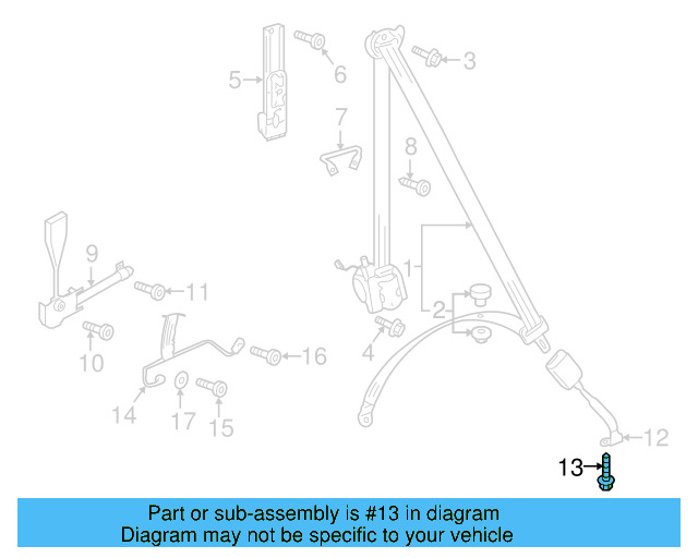 Buckle End Mount Bolt N-989-236-02 - View 19