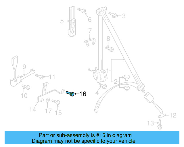 Lower Guide Rear Bolt N-106-649-01 - View 17