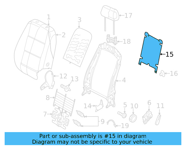 Seat Back Panel 5NA-881-989 - View 11