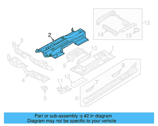 Center Floor Pan 5QE-803-067 - View 3