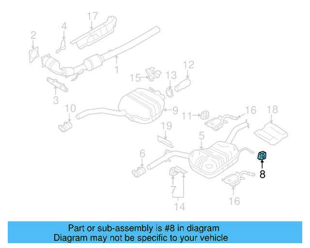 Muffler & Pipe Retainer Ring 8D0-253-147-E - View 44