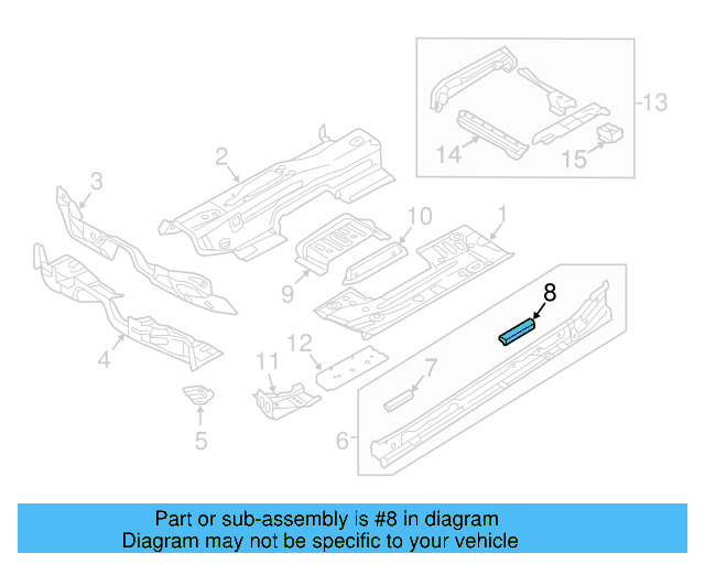 Sill Reinforcement 5Q0-804-244-A - View 7