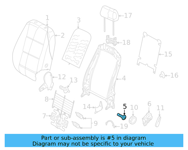 Seat Back Frame Screw WHT-002-796 - View 8