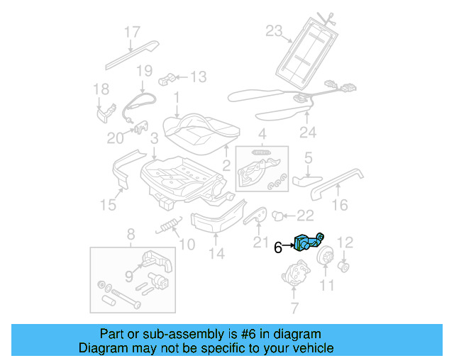 Seat Frame Guide 1J0-882-240-D - View 8