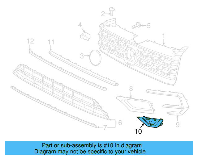 Grille Surround 3CN-853-808-FOD - View 7