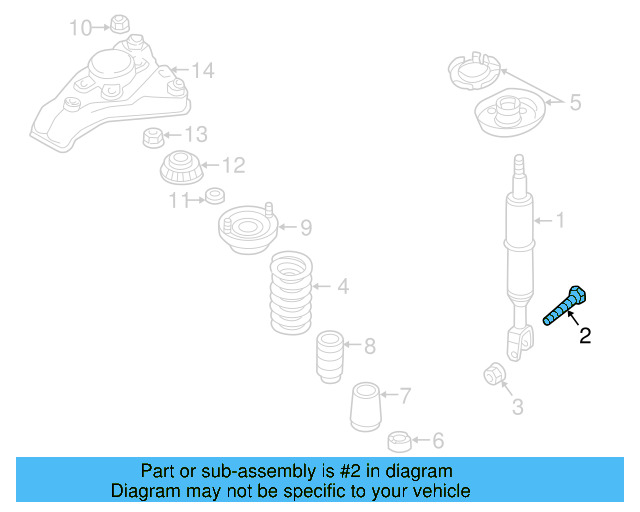 Strut Bolt N-102-412-02 - View 3