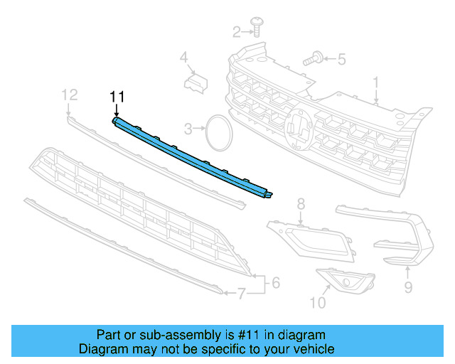 Upper Molding 3CN-853-765-041 - View 5