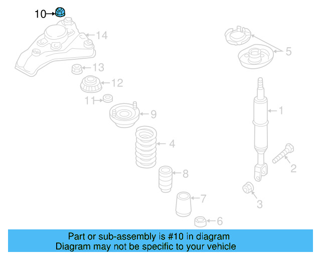 Lower Control Arm Lock Nut N-101-064-02 - View 185