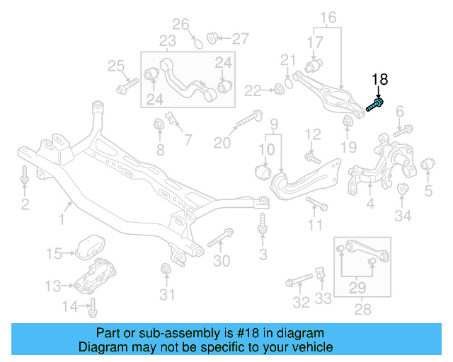 Lower Control Arm Mount Bolt N-106-286-01 - View 9