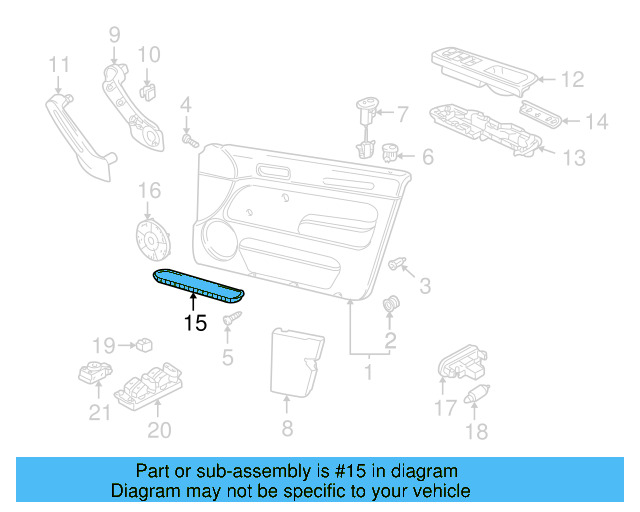 Door Panel Insert 1J0-868-134-B-Q70