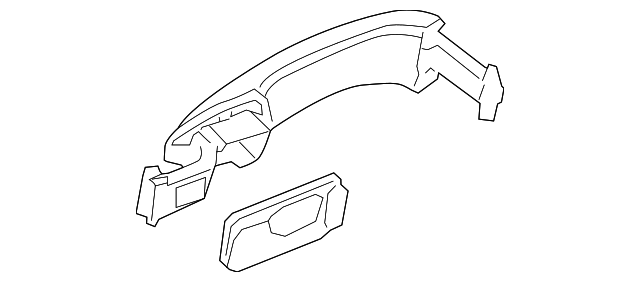 Handle, Outside (Unpainted) 3c0837205gru - View 3