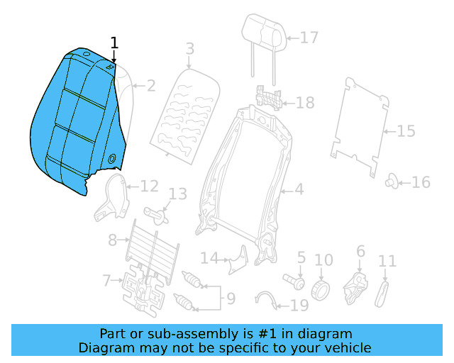 Seat Back Cover Escutcheon 4H0-881-680-B-4PK - View 18