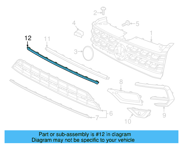 Lower Molding 3CN-854-321-9B9 - View 3
