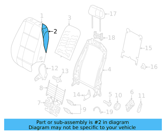 Seat Back Frame Screw WHT-002-796 - View 2