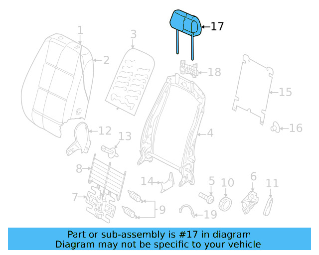 Headrest 5NN-881-903-E-HYB