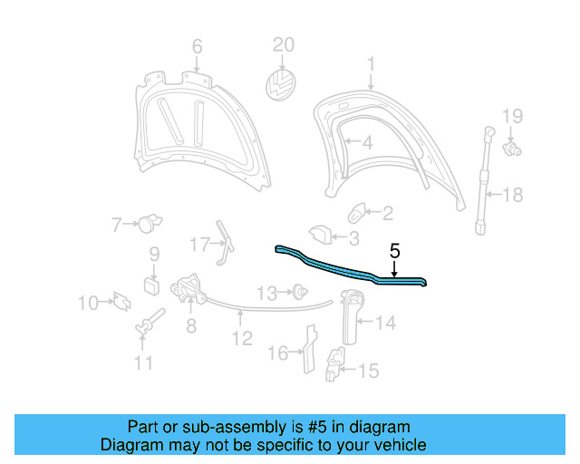 Rear Seal 1C0-823-723-B - View 6