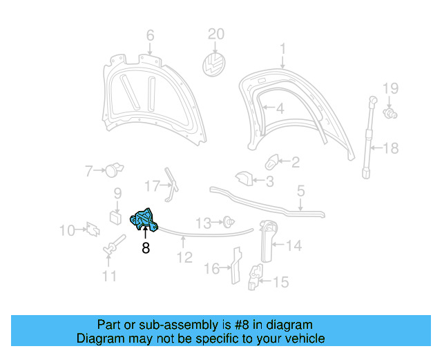 Latch 1C0-823-509-AD - View 4