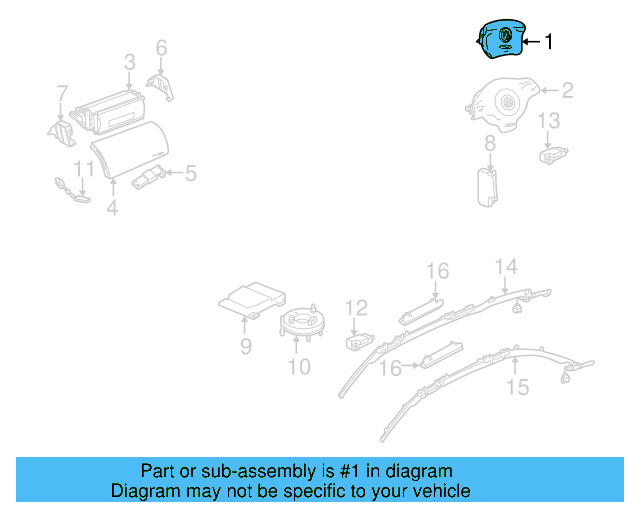 Driver Inflator Module 1J0-880-201-N-4EC - View 12