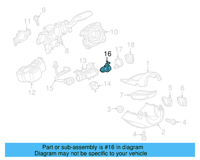 Ignition Lock Cylinder 107-905-855-CF - View 12