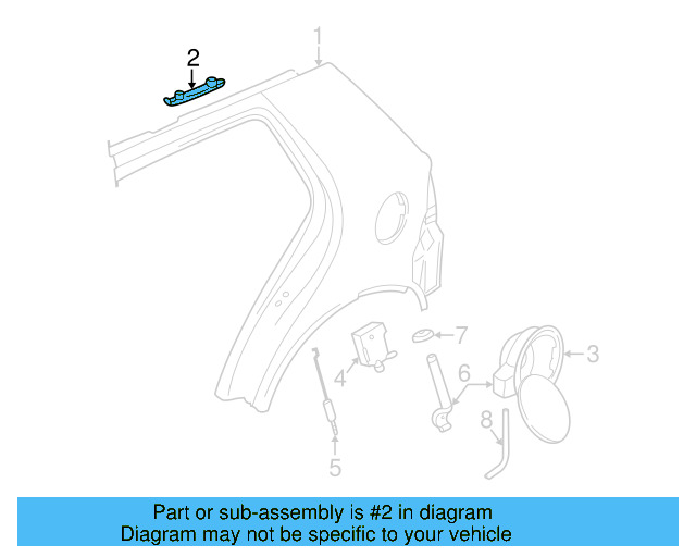 Quarter Panel Nut Plate 1J0-810-767-A - View 4