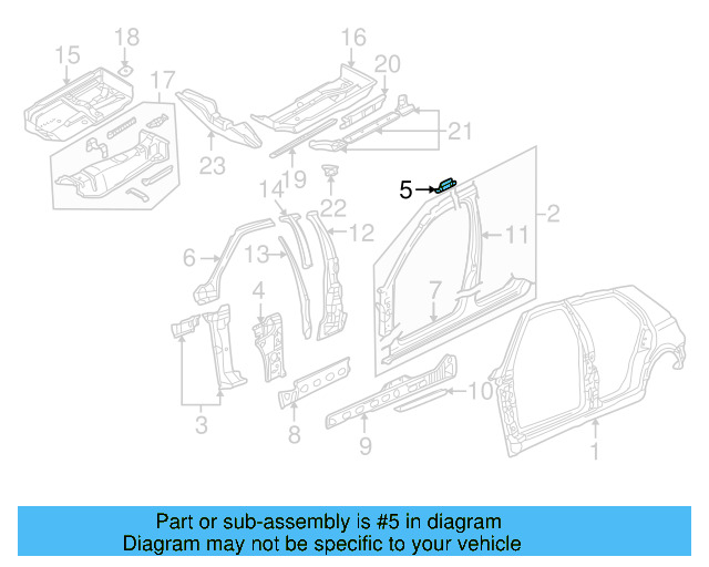 Windshield Pillar 1J0-809-437-D - View 7
