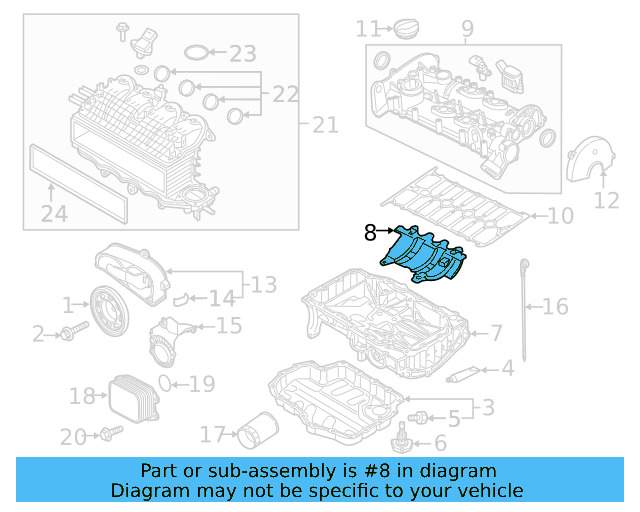 Oil Pan Baffle 04E-103-623-S - View 3