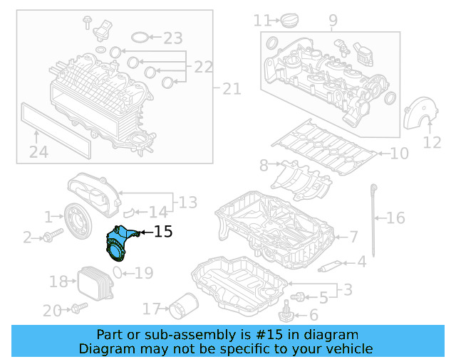 Lower Timing Cover 05C-109-175 - View 4