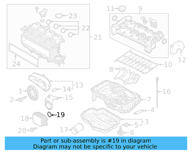 Oil Cooler Seal 04E-115-111-D - View 12