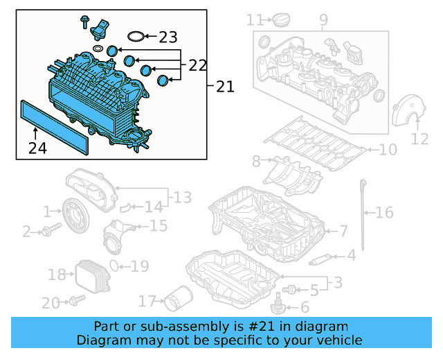Intake Manifold 04E-129-709-AM - View 6