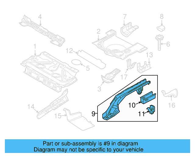 Rail Assembly Reinforced Plate 1J0-803-403 - View 14