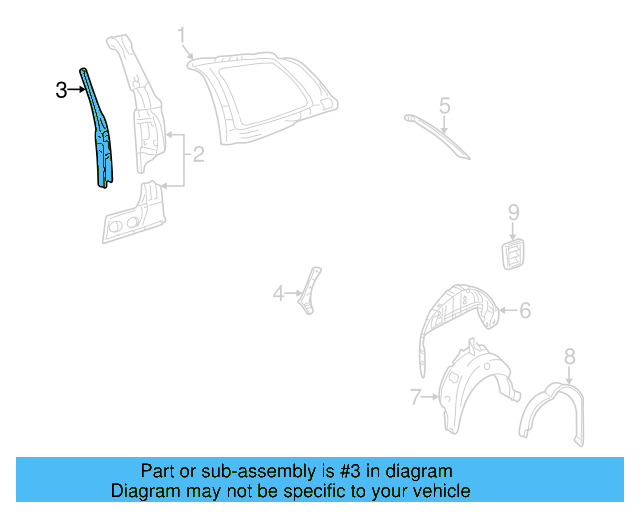 Reinforcement 1J3-809-280-B - View 3