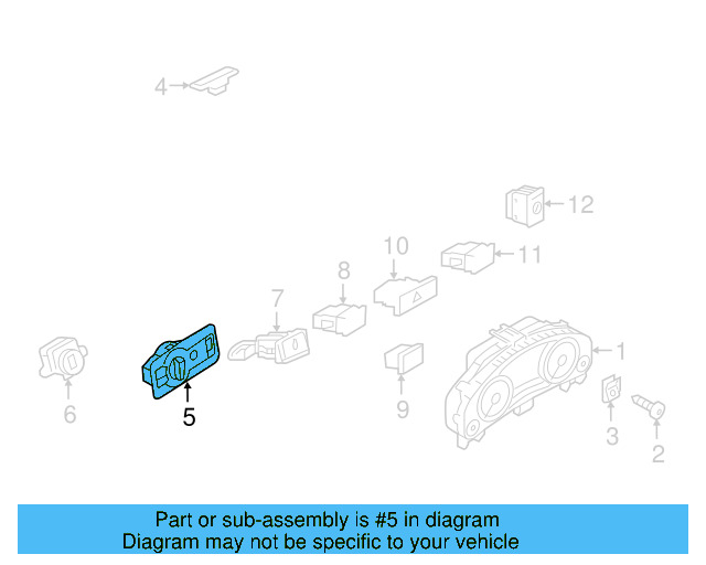 Headlamp Switch 7P6-941-431-AC-WZU - View 2