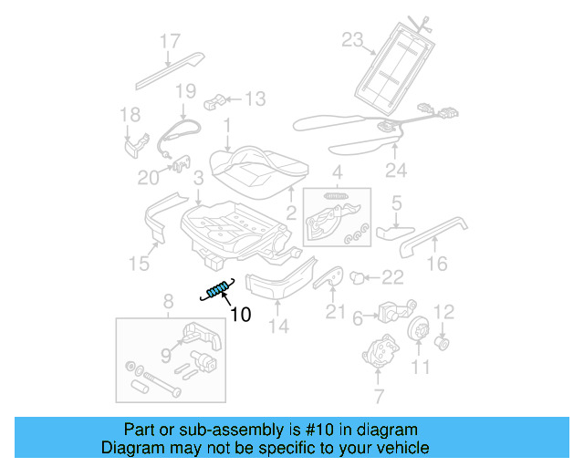 Tension Spring 1J0-881-245 - View 6