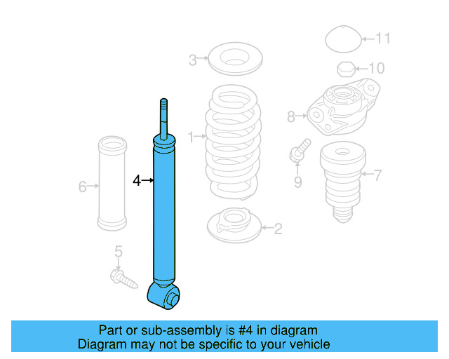 Suspension Shock Absorber 5C0-513-025-H - View 8