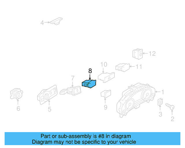 Parking Aid Switch 7P6-927-122-B - View 2